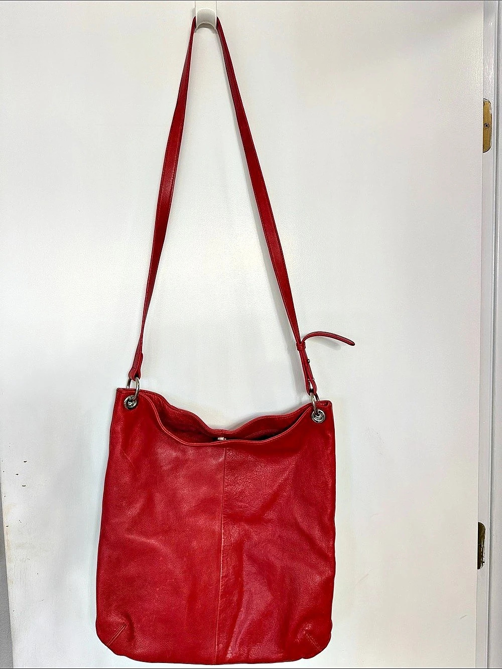 J.Jill Red Leather Shoulder Bag